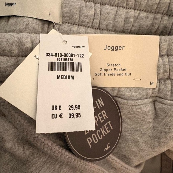 Hollister Grey Men's Jogger Sweatpants - Picture 3 of 5